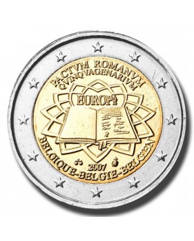 2007 Belgium Treaty of Rome 2 Euro Coin