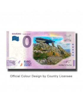 0 Euro Souvenir Banknote Gouezec Colour France UEMW 2021-3