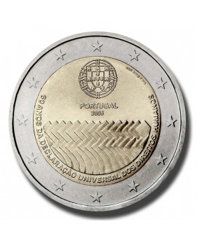 2008 Portugal 60th Anniversary of the Universal Declaration of Human Rights 2 Euro Coin