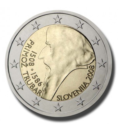 2008 Slovenia 500th Anniversary of Primož Trubar's Birth 2 Euro Coin