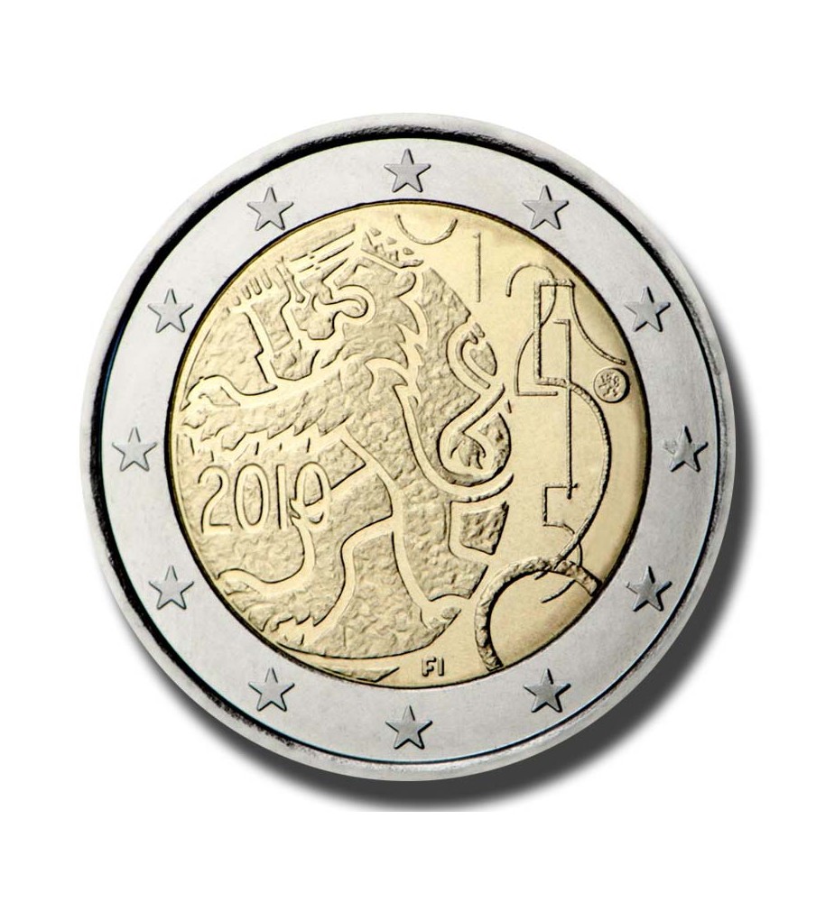 2010 Finland 150th Anniversary of Finnish Currency 2 Euro Coin