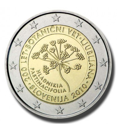 2010 Sloveniaa2010 Slovenia Botanical Garden Ljubljana 2 Euro Coin