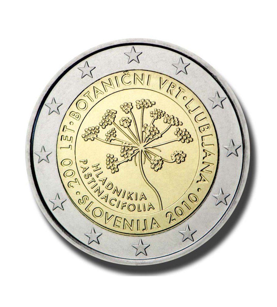 2010 Sloveniaa2010 Slovenia Botanical Garden Ljubljana 2 Euro Coin