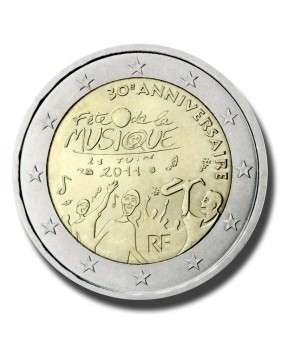 2011 France 30th Anniversary of the Day of Music 2 Euro Coin