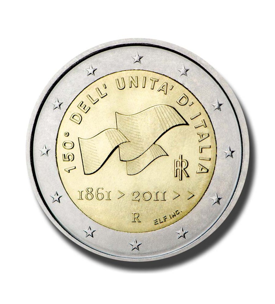 2011 Italy 150th Anniversary of Unification of Italy 2 Euro Coin