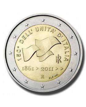2011 Italy 150th Anniversary of Unification of Italy 2 Euro Coin