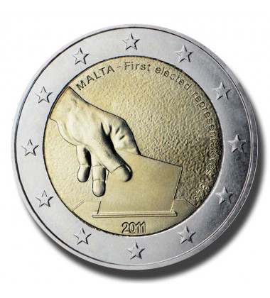 2011 Malta First Elected Representative 2 Euro Commemorative Coin