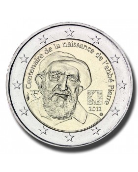 2012 France 100th Anniversary of Abbé Pierre’s Birth 2 Euro Coin