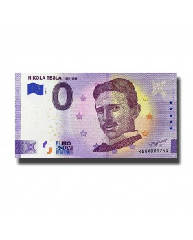 0 Euro Souvenir Banknote Nikola Tesla Germany XEGX 2020-2