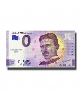 Anniversary 0 Euro Souvenir Banknote Nikola Tesla Germany XEGX 2020-2