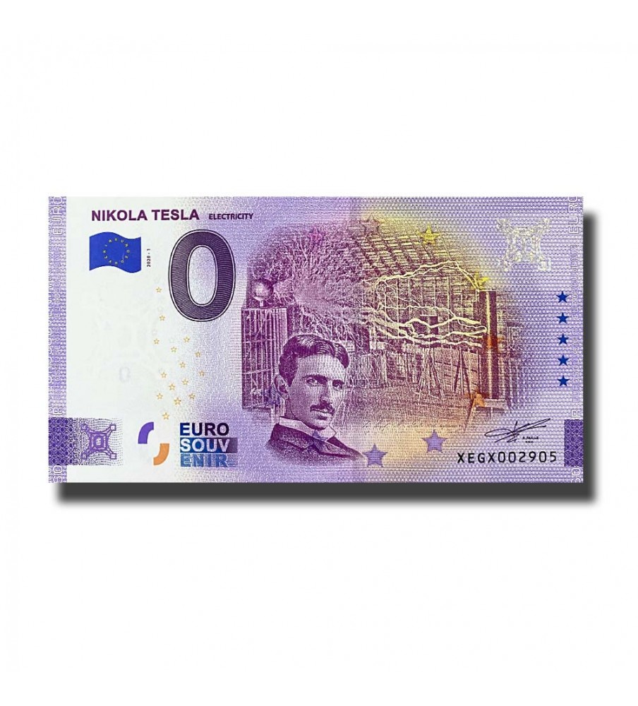 0 Euro Souvenir Banknote Nikola Tesla Germany XEGX 2020-1
