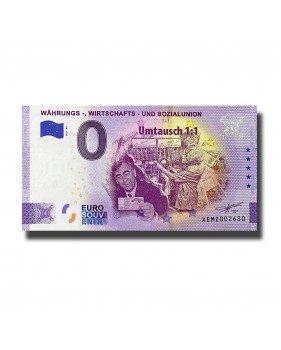 0 Euro Souvenir Banknote Wahrungs, Wirtschafts und Sozialunion Germany XEMZ 2021-44