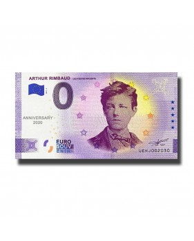 Anniversary 0 Euro Souvenir Banknote Arthur Rimbaud France UEHJ 2021-6