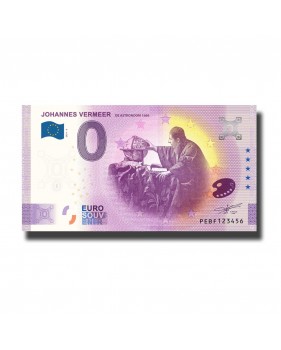 0 Euro Souvenir Banknote Johannes Vermeer Netherlands PEBF 2021-6