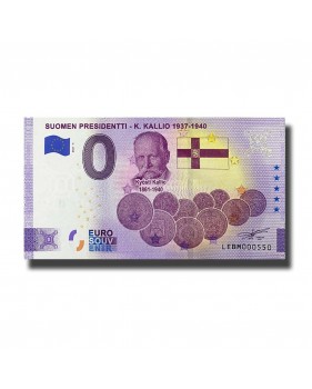 0 Euro Souvenir Banknote Suomen Presidenti K. Kallio Finland LEBM 2021-4