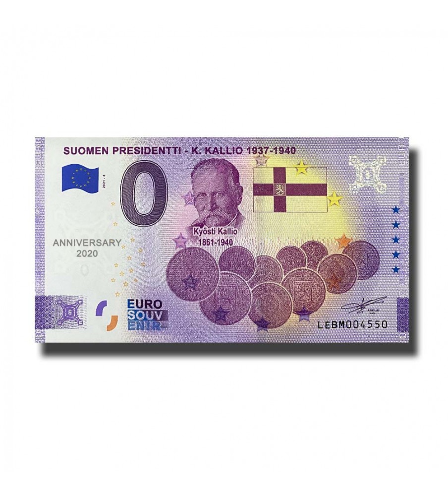 Anniversary 0 Euro Souvenir Banknote Suomen Presidenti K. Kallio Finland LEBM 2021-4