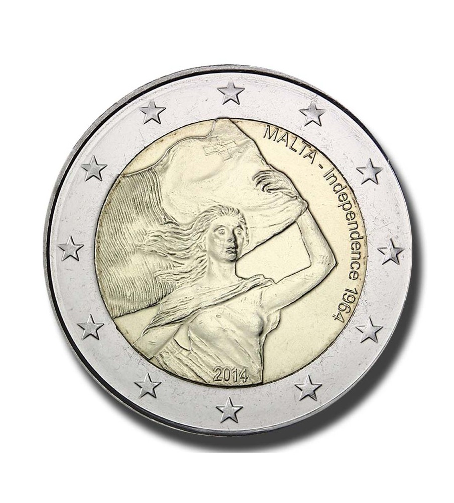 2014 Malta Independence 2 Euro Commemorative Coin