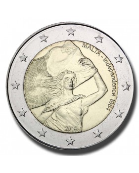 2014 Malta 2 Euro Independence Commemorative Coin