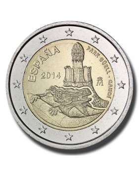 2014 Spain Works of Antoni Gaudi 2 Euro Coin