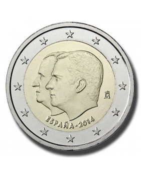 2014 Spain Juan Carlos & Felipe IV 2 Euro Coin