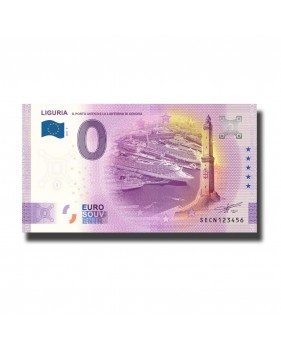 0 Euro souvenir Banknote Liguria Italy SECN 2021-4