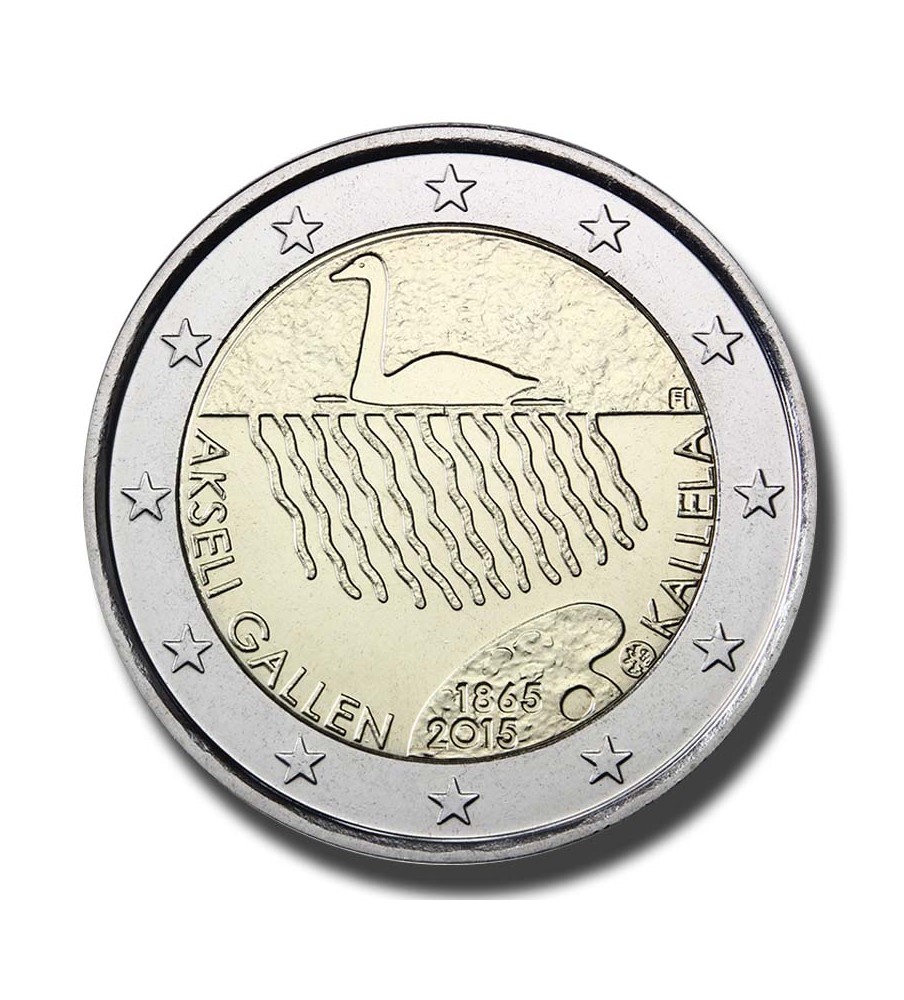 2015 Finland 150th Anniversary of the Birth of Akseli Gallen-Kallela 2 Euro Coin