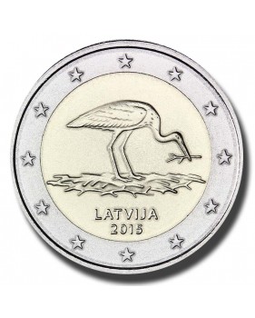 2015 Latvia Stork 2 Euro Coin
