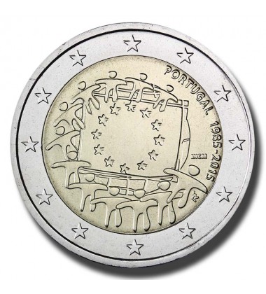 2015 Portugal2015 Portugal The 30th Anniversary of the EU Flag 2 Euro Coin