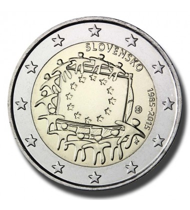 2015 Slovakia The 30th Anniversary of the EU Flag 2 Euro Coin