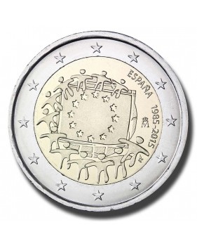 2015 Spain The 30th Anniversary of the EU Flag 2 Euro Coin