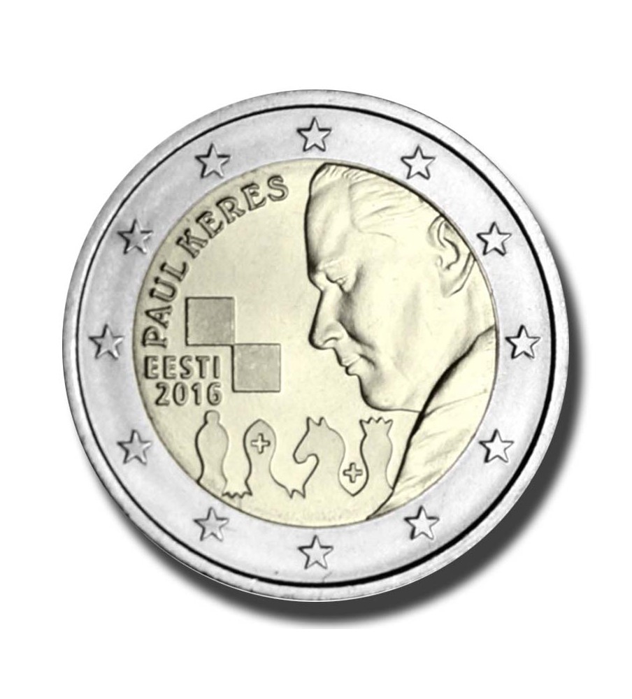 2016 Estonia Paul Keres 2 Euro Coin
