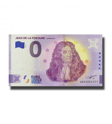 0 Euro Souvenir Banknote Jean De La Fontaine France UEHJ 2021-8