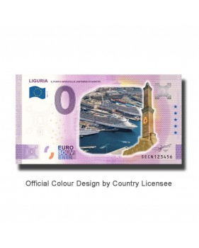 0 Euro Souvenir Banknote Liguria Colour Italy SECN 2021-4