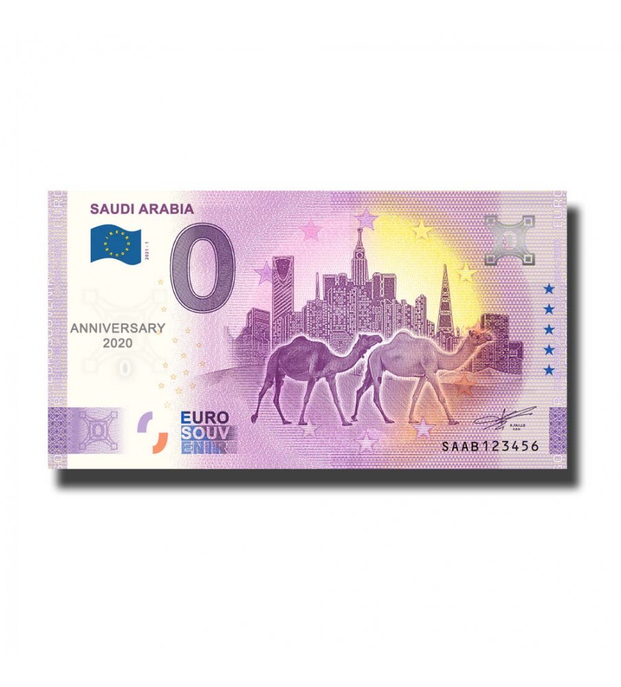 Anniversary 0 Euro Souvenir Banknote Saudi Arabia SAAB 2021-1