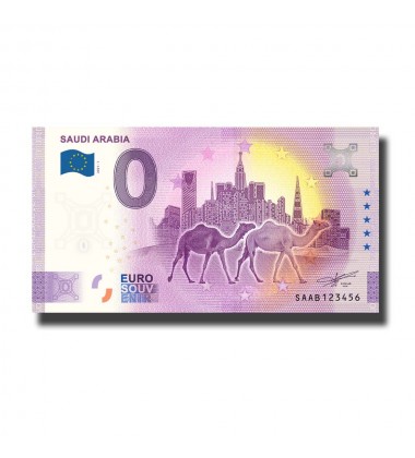 0 Euro Souvenir Banknote Saudi Arabia SAAB 2021-1