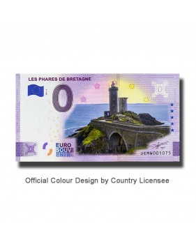 0 Euro Souvenir Banknote Les Phares De Bretagne Colour France UEMW 2021-6