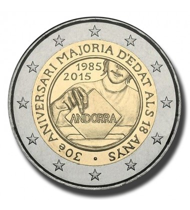 2015 Andorra Political Rights 2 Euro Commemorative Coin