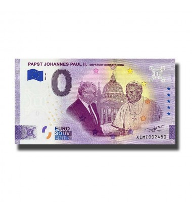 0 Euro Souvenir Banknote Papst Johannes Paul II Germany XEMZ 2021-49