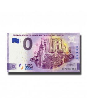 0 Euro Souvenir Banknote Friedensgebete In Der Nikolaikirche Leipzig Germany XEMZ 2021-51