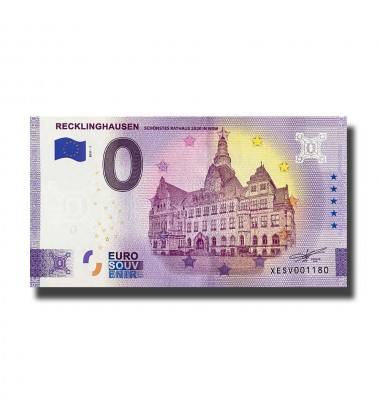 0 Euro Souvenir Banknote Recklinghausen Germany XESV 2021-1