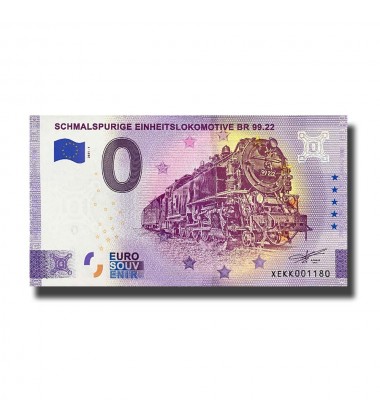 0 Euro Souvenir Banknote Schmalspurige Einheitslokomotive Br 99.22 Germany XEKK 2021-1