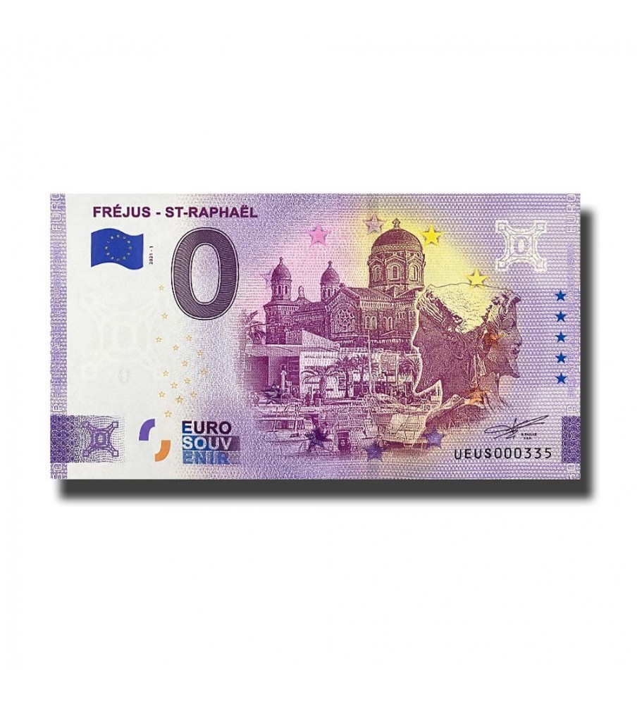 0 Euro Souvenir Banknote Frejus St Raphael France UEUS 2021-1