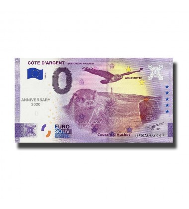 Anniversary 0 Euro Souvenir Banknote Cote D'Argent France UENA 2021-6