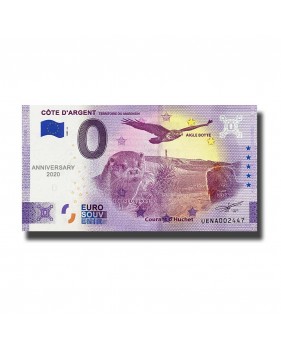 Anniversary 0 Euro Souvenir Banknote Cote D'Argent France UENA 2021-6