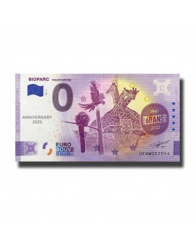 Anniversary 0 Euro Souvenir Banknote Bioparc France UEGW 2021-3