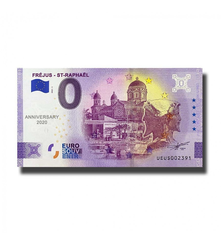 Anniversary 0 Euro Souvenir Banknote Frejus St Raphael France UEUS 2021-1