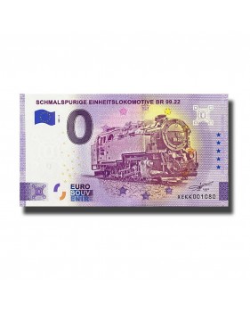 0 Euro Souvenir Banknote Schmalspurige Einheitslokomotive Br 99.22 Germany XEKK 2021-2