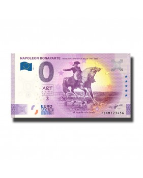 0 Euro Souvenir Banknote Napoleon Bonaparte Malta FEAM 2021-1