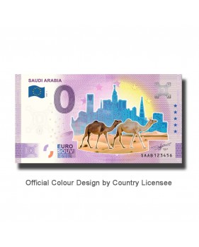 0 Euro Souvenir Banknote Saudi Arabia Colour SAAB 2021-1