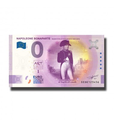 0 Euro Souvenir Banknote Napoleon Bonaparte Italy SEDK 2021-1